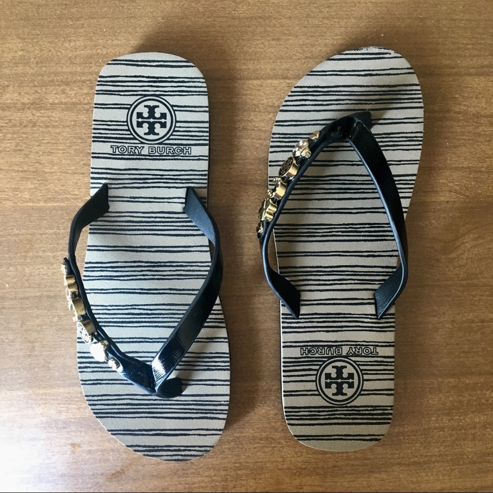 Tory Burch Jeweled Flip Flops - Picture 3 of 7